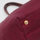 PRADA Hand Bag Nylon Purple Gold Auth 141705-16