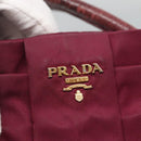 PRADA Hand Bag Nylon Purple Gold Auth 141705-14