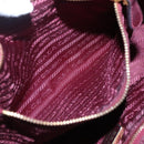 PRADA Hand Bag Nylon Purple Gold Auth 141705-21