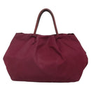 PRADA Hand Bag Nylon Purple Gold Auth 141705-3