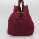 PRADA Hand Bag Nylon Purple Gold Auth 141705-3