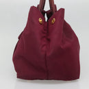 PRADA Hand Bag Nylon Purple Gold Auth 141705-4