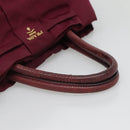PRADA Hand Bag Nylon Purple Gold Auth 141705-6