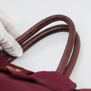 PRADA Hand Bag Nylon Purple Gold Auth 141705-7