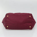 PRADA Hand Bag Nylon Purple Gold Auth 141705-9