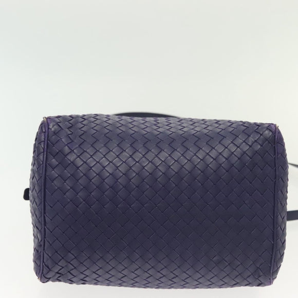 BOTTEGA VENETA INTRECCIATO Hand Bag Leather 2way Purple Auth 141706