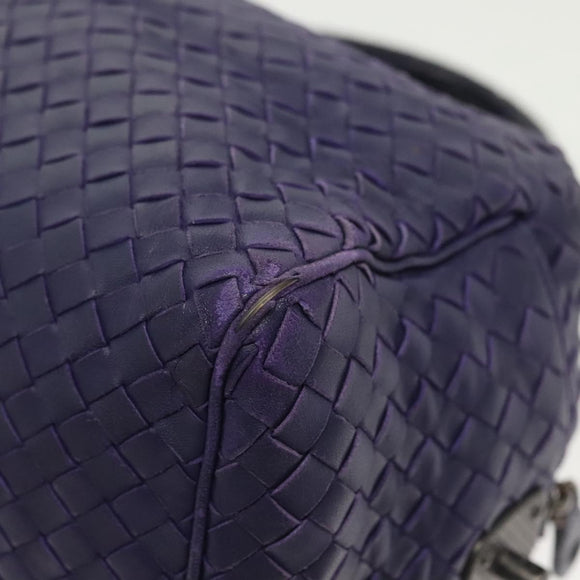 BOTTEGA VENETA INTRECCIATO Hand Bag Leather 2way Purple Auth 141706
