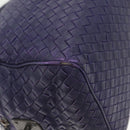 BOTTEGA VENETA INTRECCIATO Hand Bag Leather 2way Purple Auth 141706-18