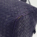BOTTEGA VENETA INTRECCIATO Hand Bag Leather 2way Purple Auth 141706-9