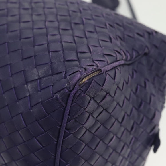 BOTTEGA VENETA INTRECCIATO Hand Bag Leather 2way Purple Auth 141706