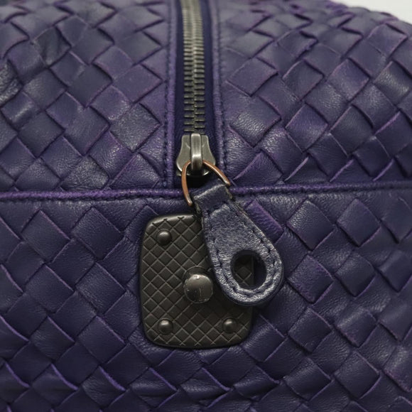 BOTTEGA VENETA INTRECCIATO Hand Bag Leather 2way Purple Auth 141706