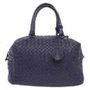 BOTTEGA VENETA INTRECCIATO Hand Bag Leather 2way Purple Auth 141706-13