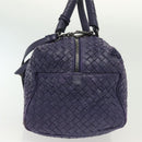 BOTTEGA VENETA INTRECCIATO Hand Bag Leather 2way Purple Auth 141706-3