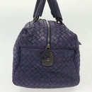 BOTTEGA VENETA INTRECCIATO Hand Bag Leather 2way Purple Auth 141706-4
