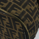 FENDI Vanity Pouch Black Brown Auth 141707-10