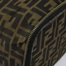 FENDI Vanity Pouch Black Brown Auth 141707-11