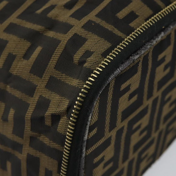 FENDI Vanity Pouch Black Brown Auth 141707