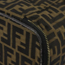 FENDI Vanity Pouch Black Brown Auth 141707-12