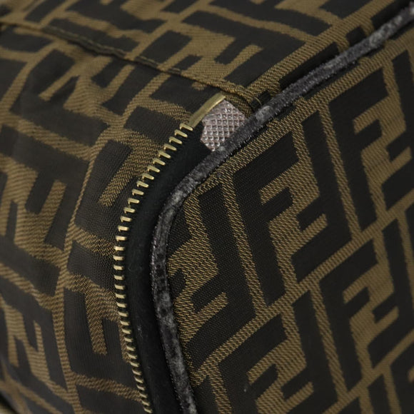 FENDI Vanity Pouch Black Brown Auth 141707