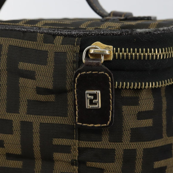 FENDI Vanity Pouch Black Brown Auth 141707