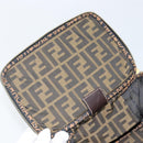 FENDI Vanity Pouch Black Brown Auth 141707-15