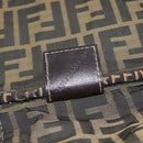 FENDI Vanity Pouch Black Brown Auth 141707-20