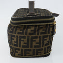 FENDI Vanity Pouch Black Brown Auth 141707-5