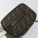 FENDI Vanity Pouch Black Brown Auth 141707-6