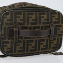 FENDI Vanity Pouch Black Brown Auth 141707-7