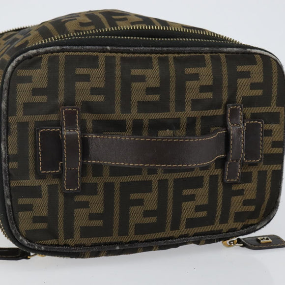 FENDI Vanity Pouch Black Brown Auth 141707