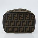 FENDI Vanity Pouch Black Brown Auth 141707-9