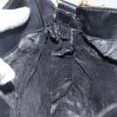 GUCCI Hand Bag Suede Leather 2way Black Gold 001 1732 1638 Auth 141717-19