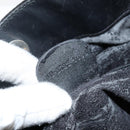 GUCCI Hand Bag Suede Leather 2way Black Gold 001 1732 1638 Auth 141717-12