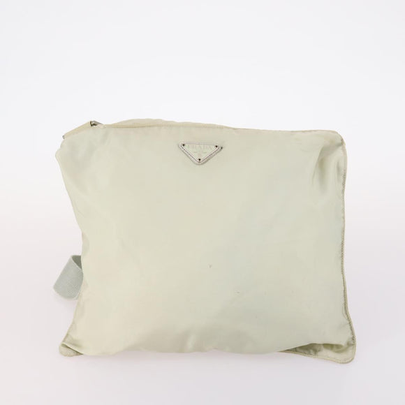 PRADA Shoulder Bag Nylon 3Set Beige Green pink Auth 141719