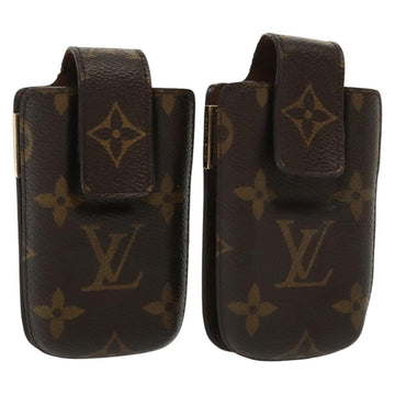 LOUIS VUITTON Etui Telephone International Phone Case 2Set M63064 Auth 141720