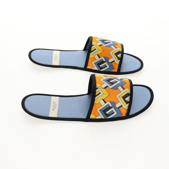 GUCCI Travel Set Travel Case Silk Orange Blue Auth 141722M