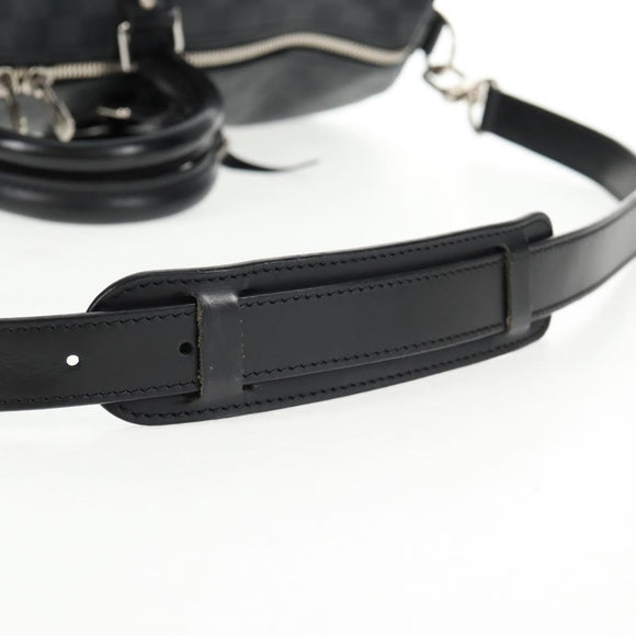 LOUIS VUITTON Damier Graphite Keepall Bandouliere 45 Bag N41057 LV Auth 141724V