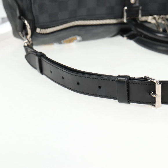 LOUIS VUITTON Damier Graphite Keepall Bandouliere 45 Bag N41057 LV Auth 141724V