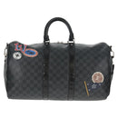 LOUIS VUITTON Damier Graphite Keepall Bandouliere 45 Bag N41057 LV Auth 141724V-2