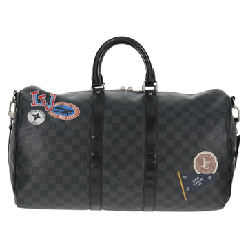 LOUIS VUITTON Damier Graphite Keepall Bandouliere 45 Bag N41057 LV Auth 141724V - 0