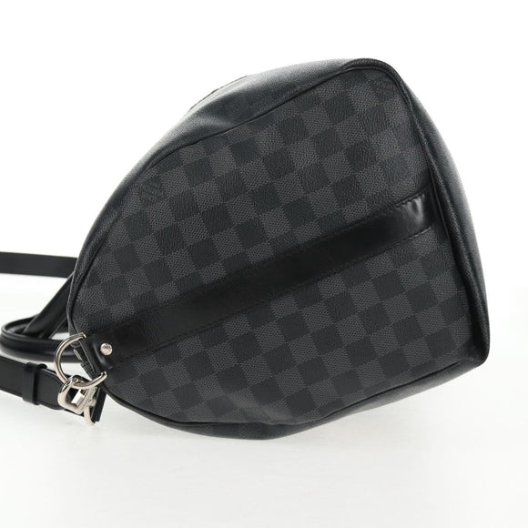LOUIS VUITTON Damier Graphite Keepall Bandouliere 45 Bag N41057 LV Auth 141724V