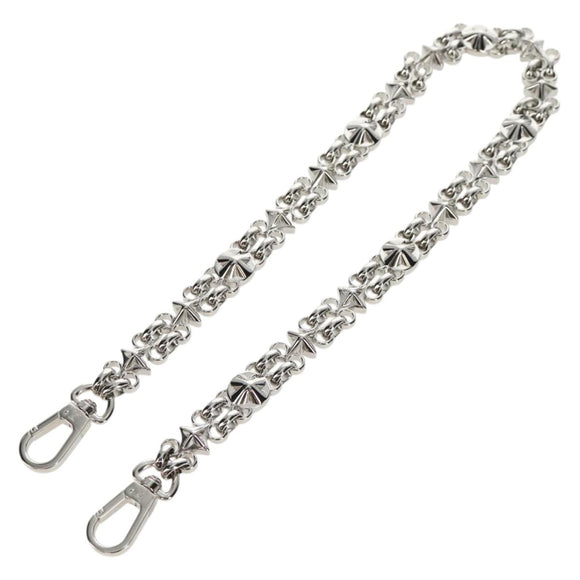LOUIS VUITTON Chain Strap metal Silver LV Auth 141725M