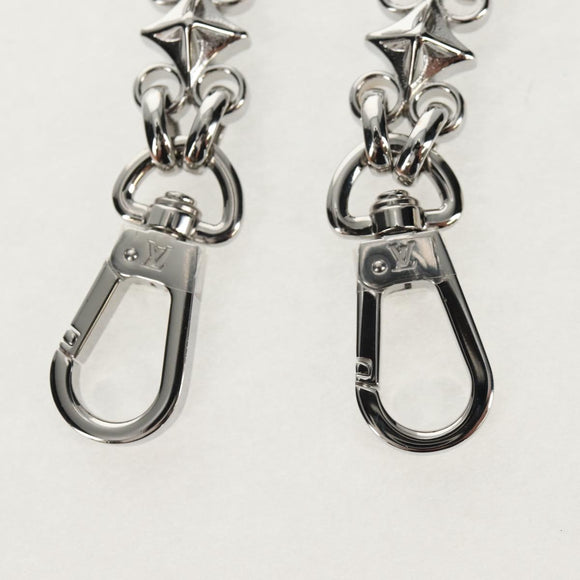LOUIS VUITTON Chain Strap metal Silver LV Auth 141725M