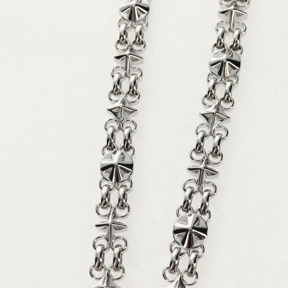 LOUIS VUITTON Chain Strap metal Silver LV Auth 141725M