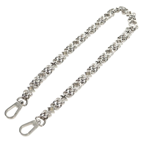 LOUIS VUITTON Chain Strap metal Silver LV Auth 141725M