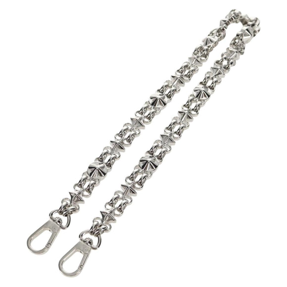 LOUIS VUITTON Chain Strap metal Silver LV Auth 141726M
