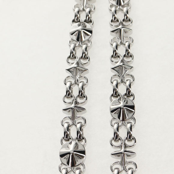 LOUIS VUITTON Chain Strap metal Silver LV Auth 141726M