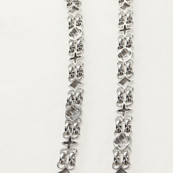 LOUIS VUITTON Chain Strap metal Silver LV Auth 141726M