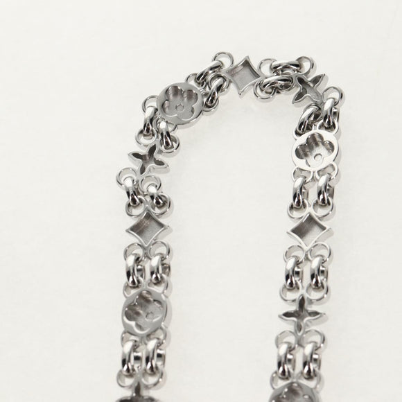 LOUIS VUITTON Chain Strap metal Silver LV Auth 141726M