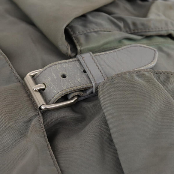 PRADA Backpack Nylon Green Silver Auth 141751